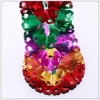 Christmas ribbon decals and the wedding room decorated with woolen strips for Christmas Application Scenario